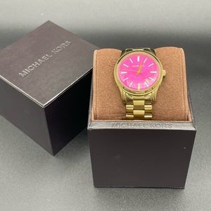 MK Runway Pink Gold-Tone Watch